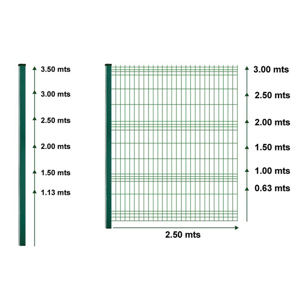 Postes de panel de Rejacero
